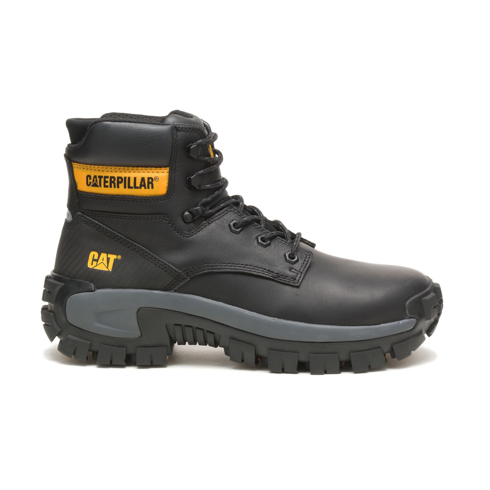 Mens Caterpillar Invader Hi Steel Toe Work Boots Black Malaysia (PZJDT5762)