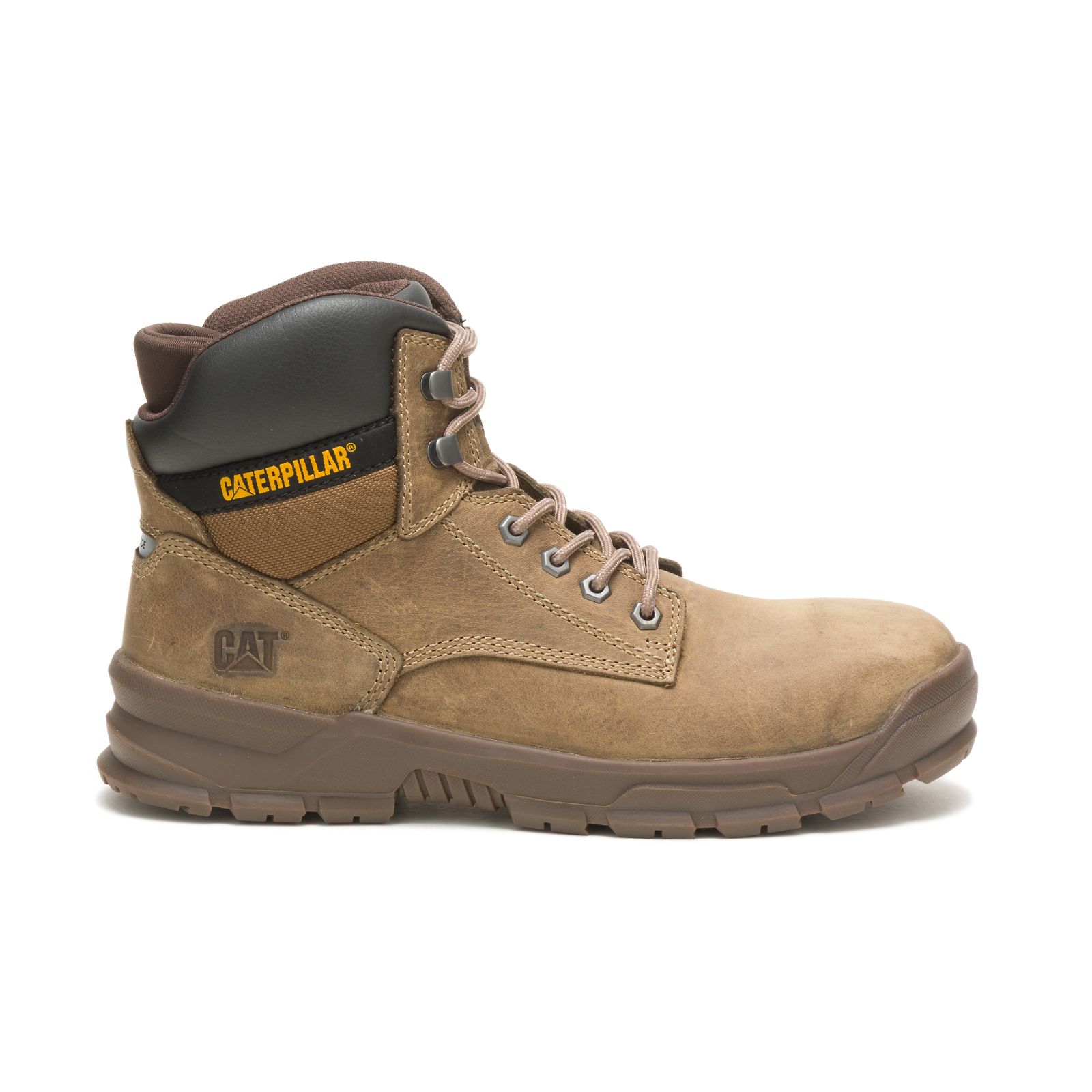 Mens Caterpillar Mobilize Alloy Toe Work Boots Khaki Malaysia Outlet (EZAYC2673)