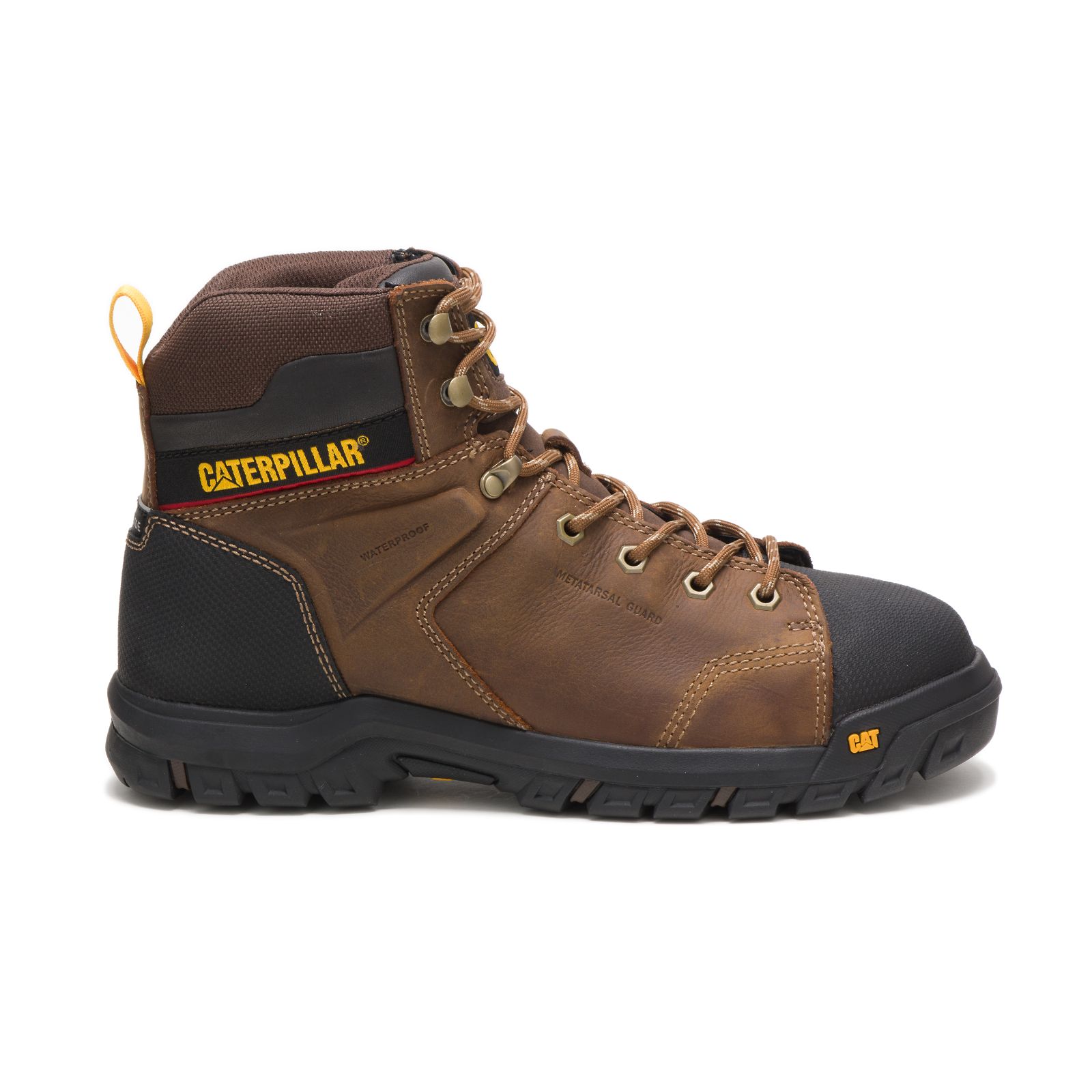 Mens Caterpillar Wellspring Waterproof Metatarsal Guard Steel Toe Steel Toe Boots Brown Malaysia Outlet (RCGNF8201)