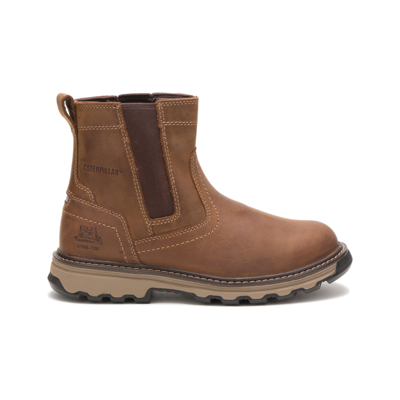 Mens Caterpillar Pelton Steel Toe Steel Toe Boots Brown Malaysia Online (DBVWU6032)