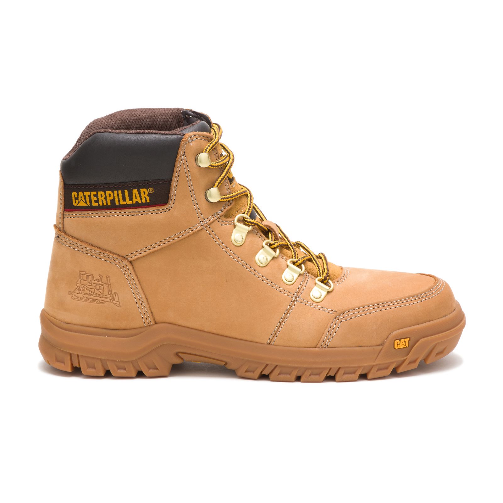 Mens Caterpillar Outline Work Boots Orange Malaysia Online (BWIDS2460)