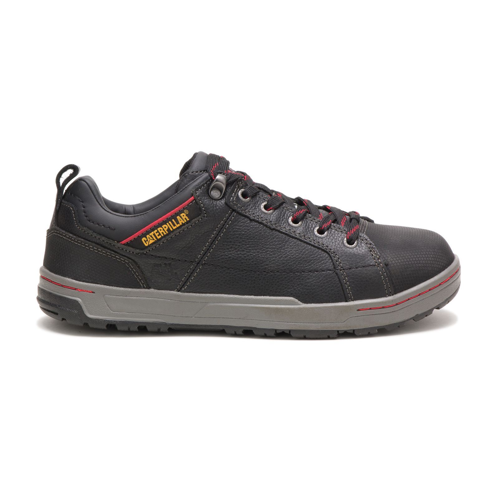 Mens Caterpillar Brode Steel Toe Work Shoes Black Malaysia Outlet (YTAGD0845)