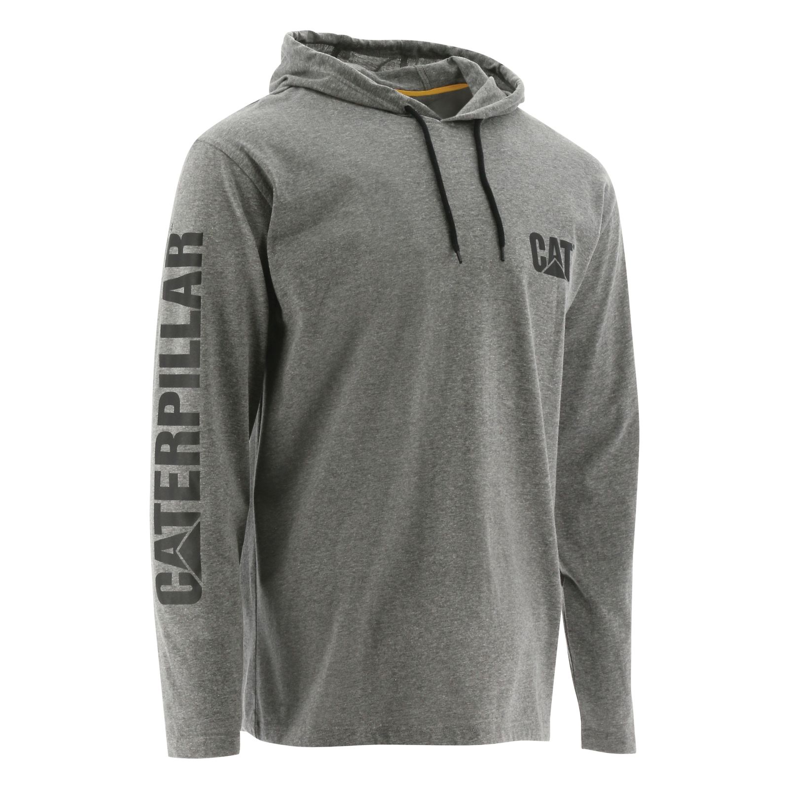 Mens Caterpillar Upf Hooded Banner Long Sleeve T-Shirts Grey Malaysia Online (MFTVH4760)