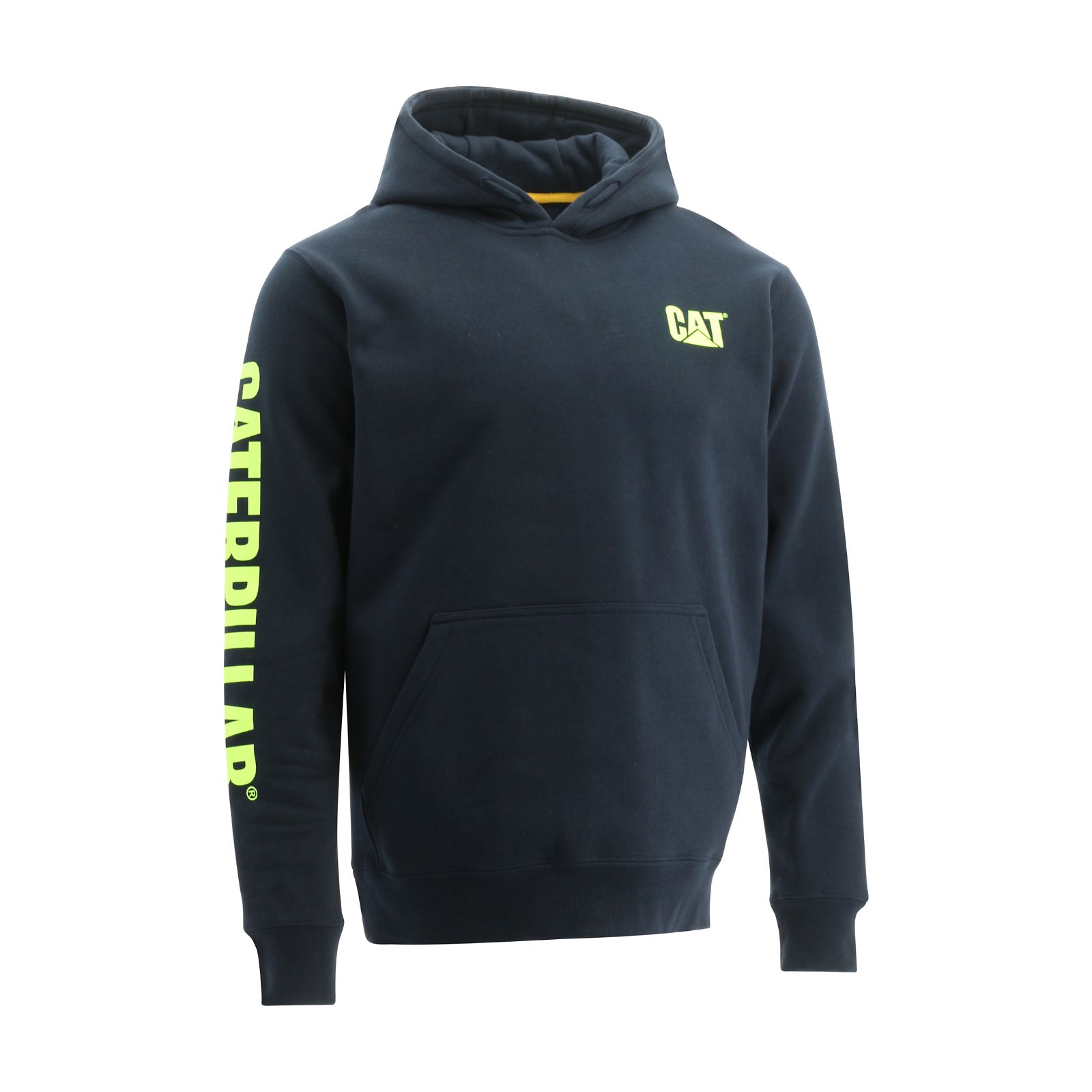 Mens Caterpillar Trademark Banner Hoodies Navy Malaysia Online (HOSUY1083)