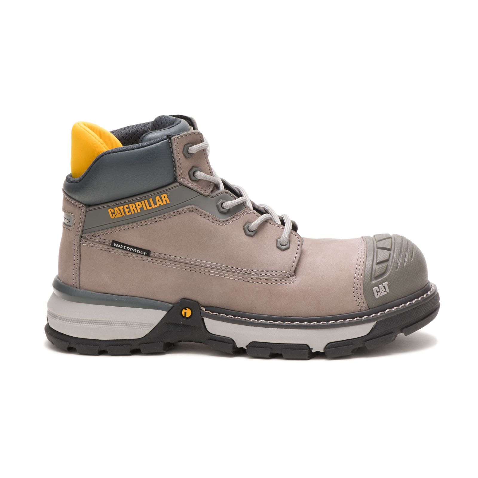 Womens Caterpillar Excavator Superlite Waterproof Nano Toe Work Boots Khaki Malaysia (QIVSM8750)