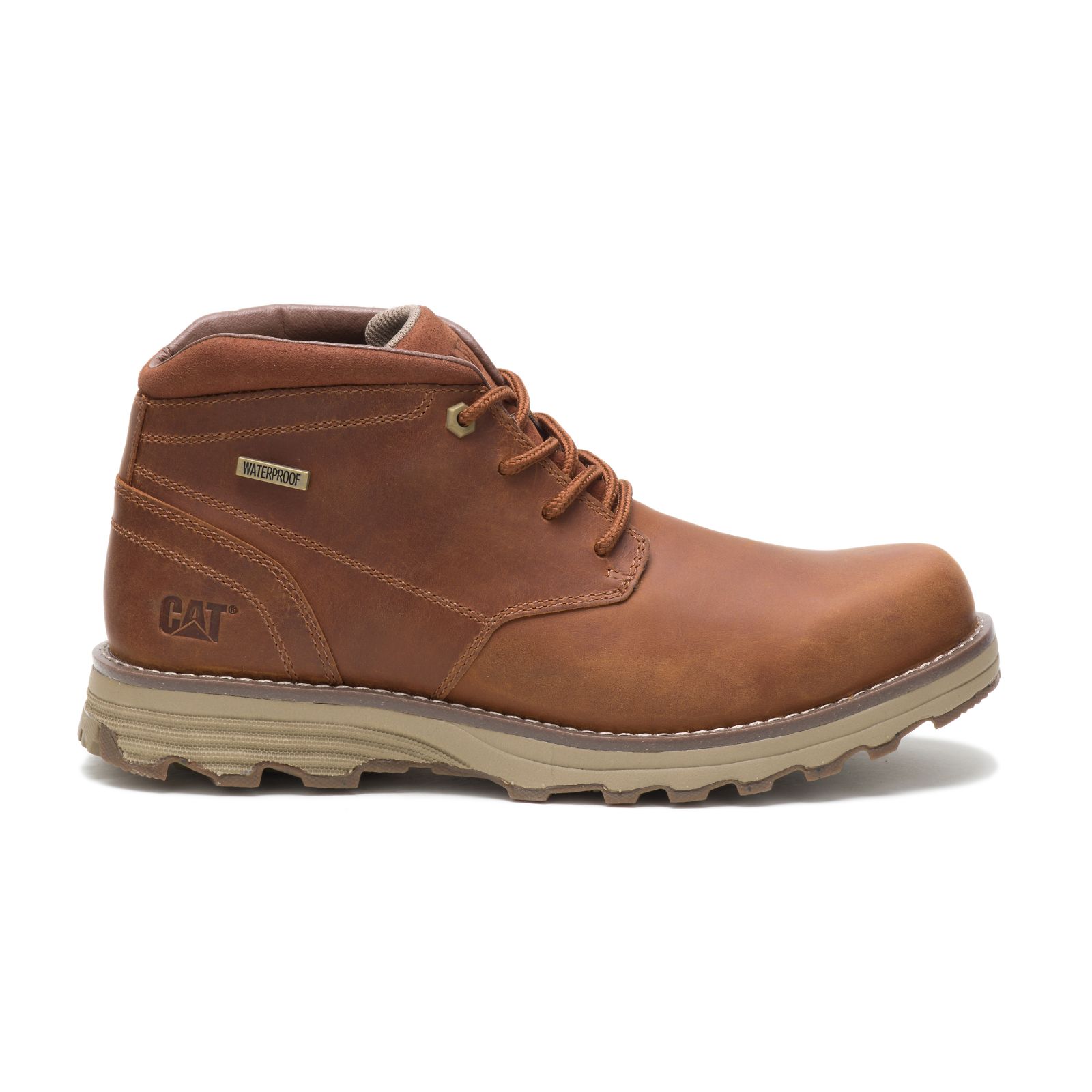 Mens Caterpillar Elude Waterproof Chukka Boots Brown Malaysia Online (KZOYT4708)