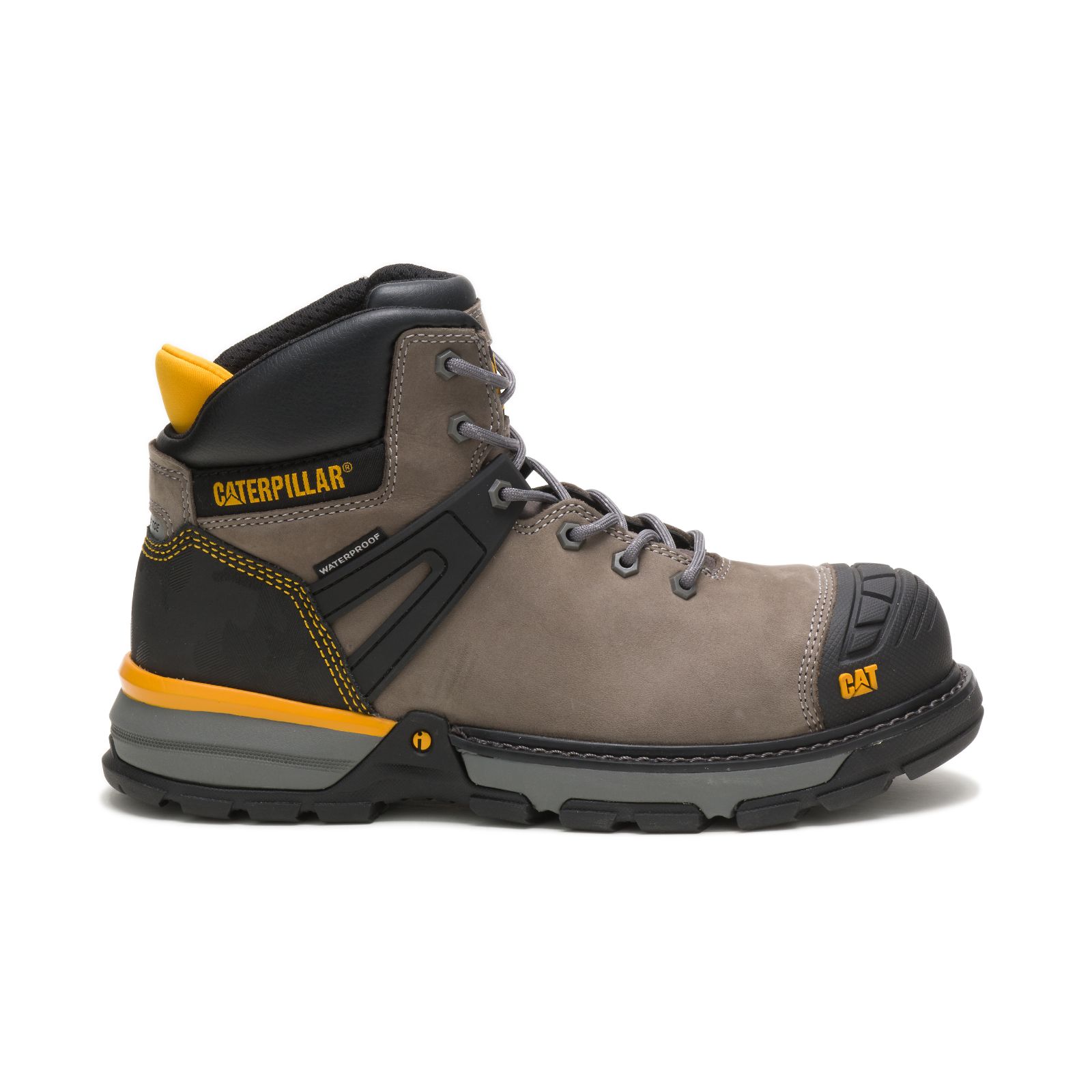 Mens Caterpillar Excavator Superlite Waterproof Nano Toe Csa Work Boots Brown/Black Malaysia Online (XUTDL2135)