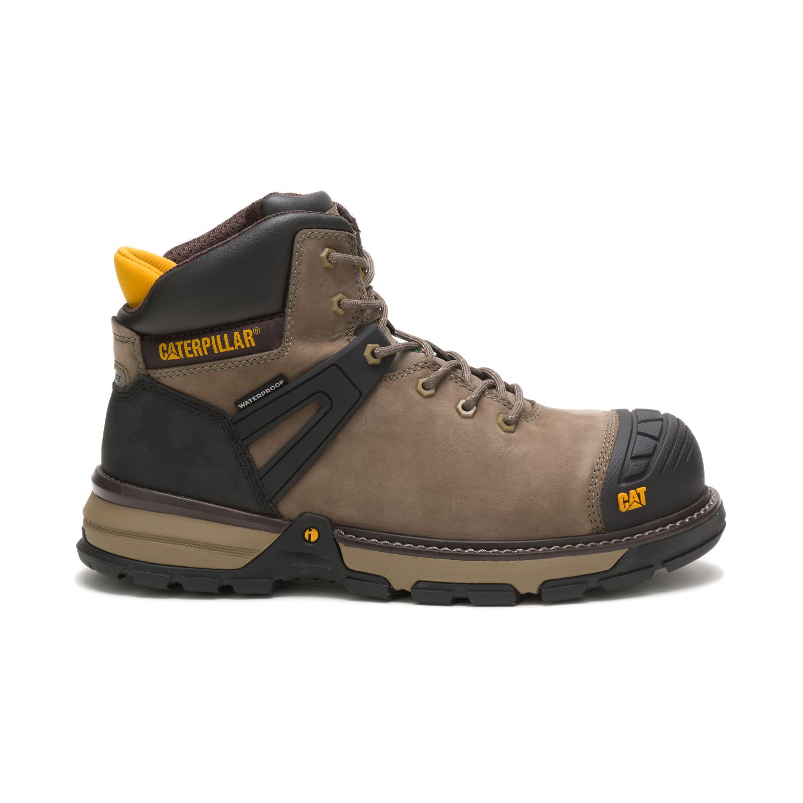 Mens Caterpillar Excavator Superlite Waterproof Nano Toe Csa Work Boots Brown Malaysia Online (FIKNT7084)