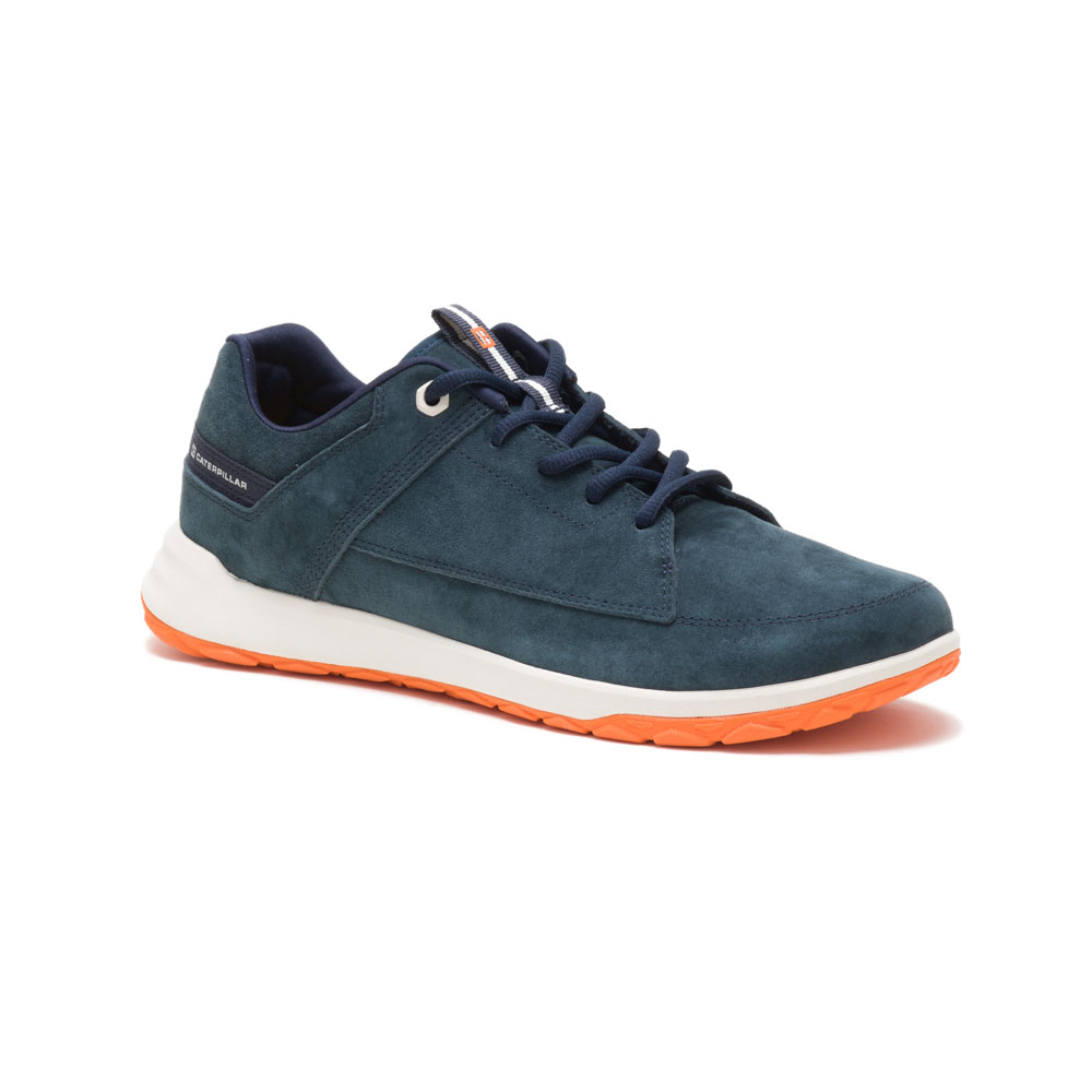 Mens Caterpillar Quest Casual Shoes Blue Malaysia Outlet (LOMVD7359)