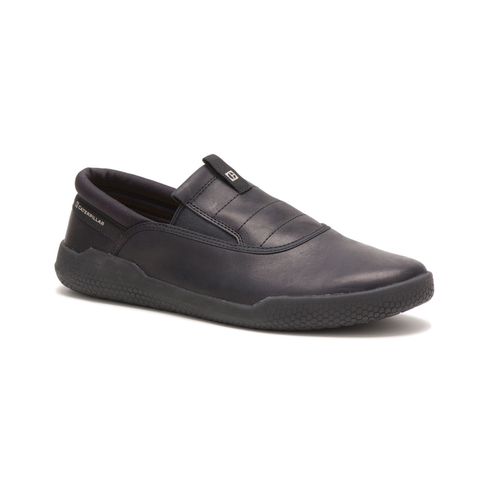 Mens Caterpillar Hex Slip On Shoes Black Malaysia Online (DTWZU5189)