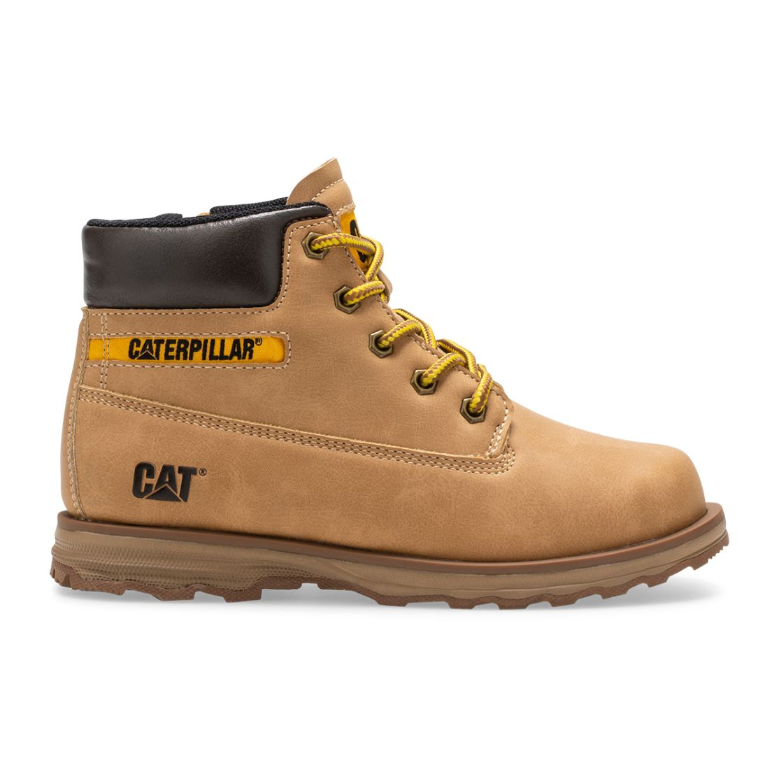 Kids Caterpillar Founder Boots Brown Malaysia Outlet (IXWSN8074)