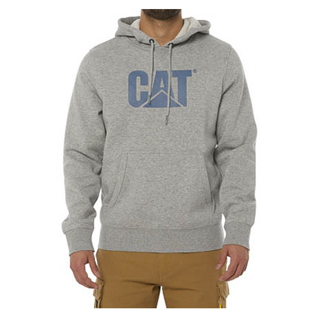 Mens Caterpillar Foundation Hooded Sweatshirt Hoodies Grey Malaysia Outlet (IPHLN7625)