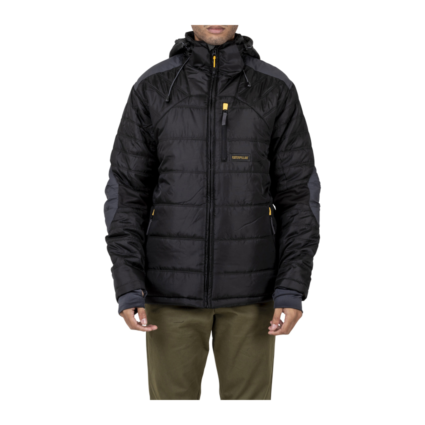 Mens Caterpillar Triton Insulated Puffer Jackets Black Malaysia Online (YNGAJ3609)